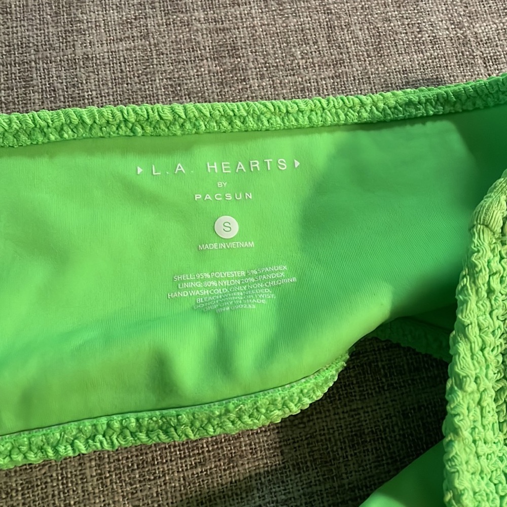 PACSUN neon green bandeau bikini swimsuit - Picture 4 of 4